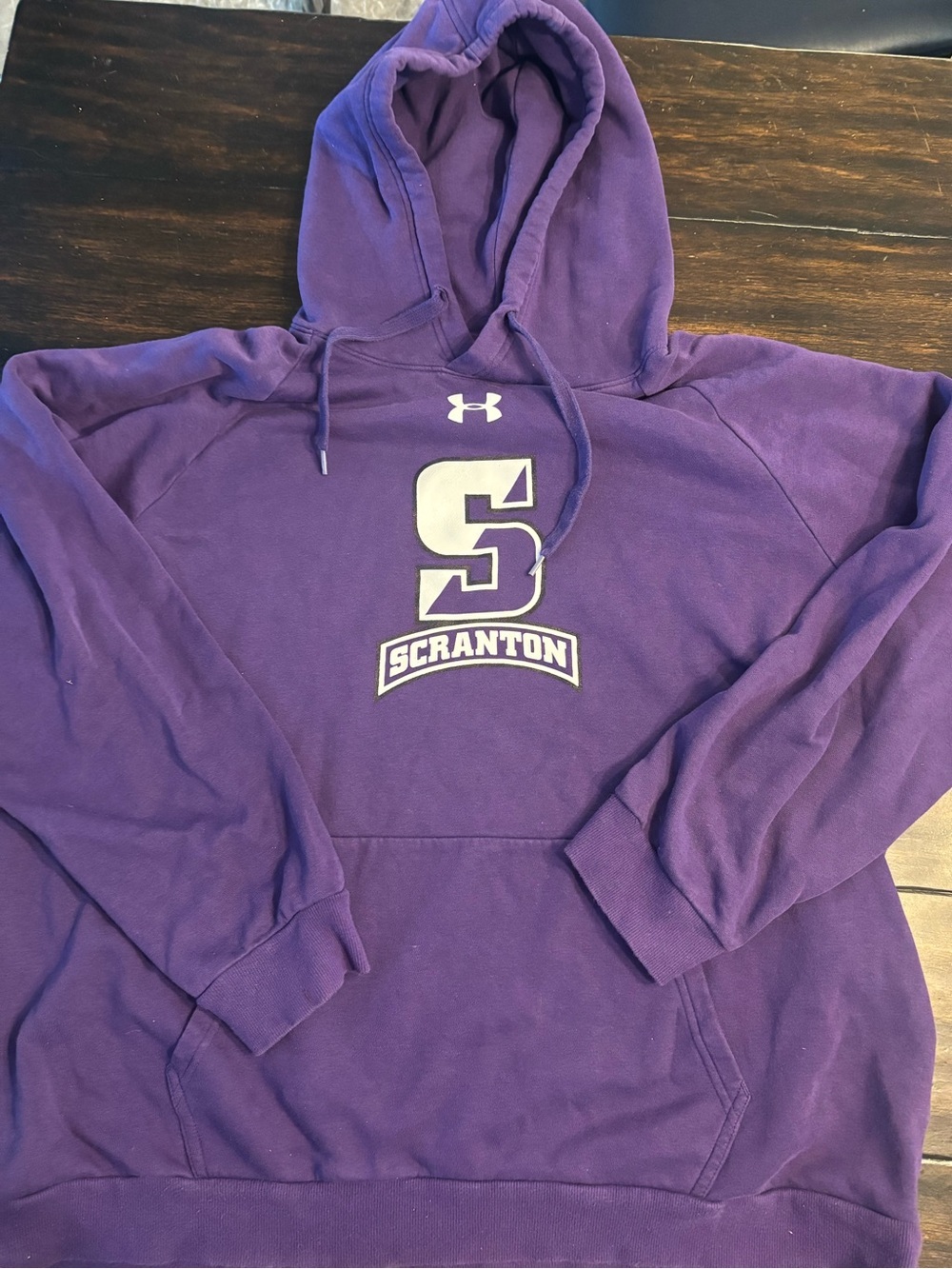 Under Armour Purple Fleece Pullover Hoodie university of Scranton unisex 2XL